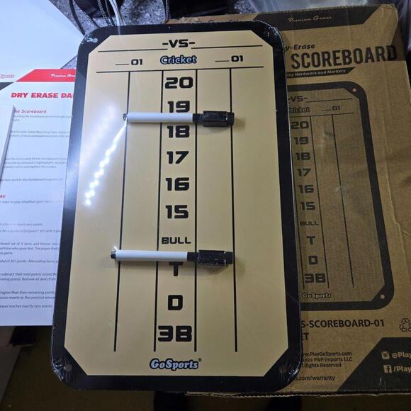 GoSports Dry Erase Dart Scoreboard - Cricket & 01 Game - Picture 4 of 4
